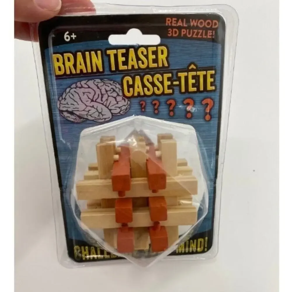 Brain Teaser 3D Wooden Puzzle Toy NEW Kids Adults Fun Thinking Game